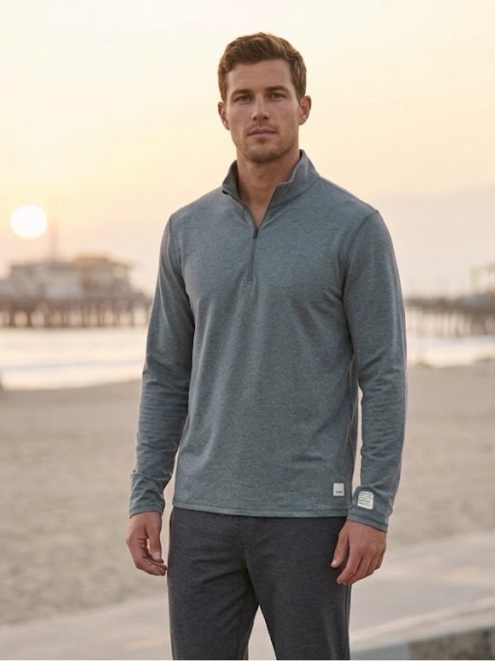 Vuori Sweater Mens M Blue Quarter Zip